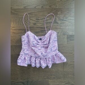 Zara Pink Sweetheart Crop Top
